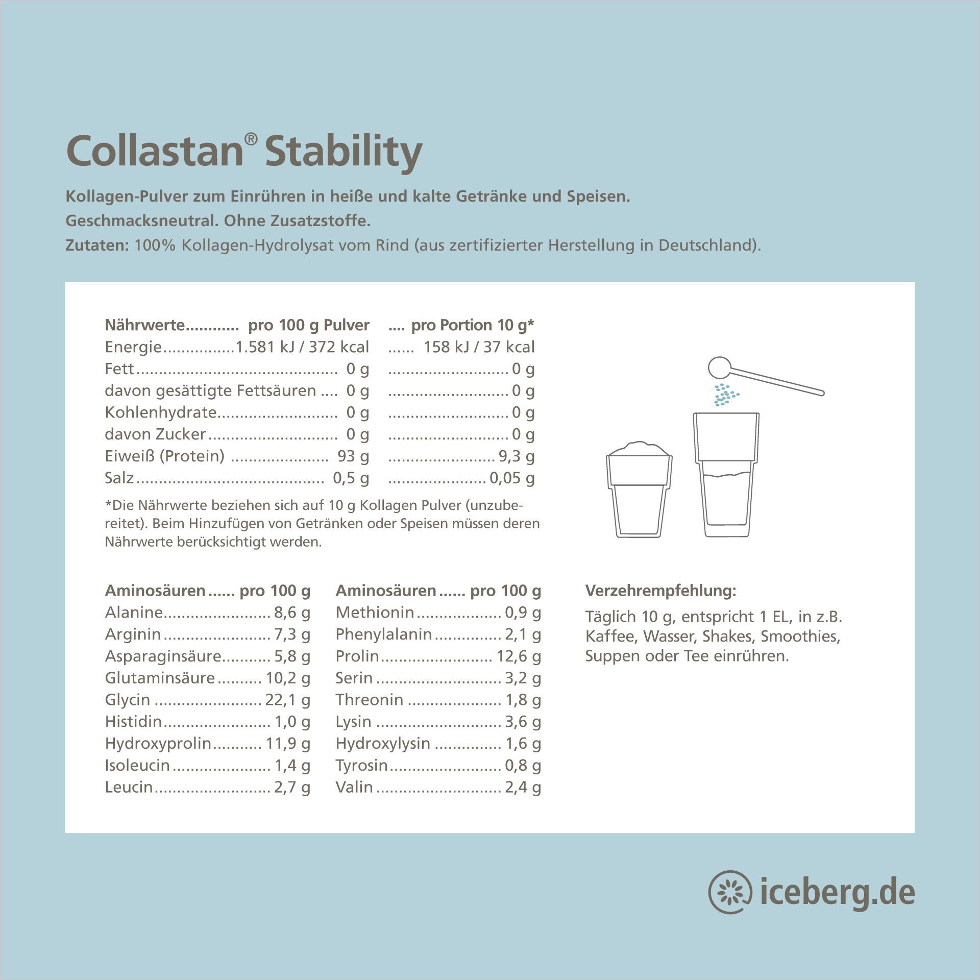 Collastan® Stability Kollagenpulver - Knochen, Gelenke, Faszien