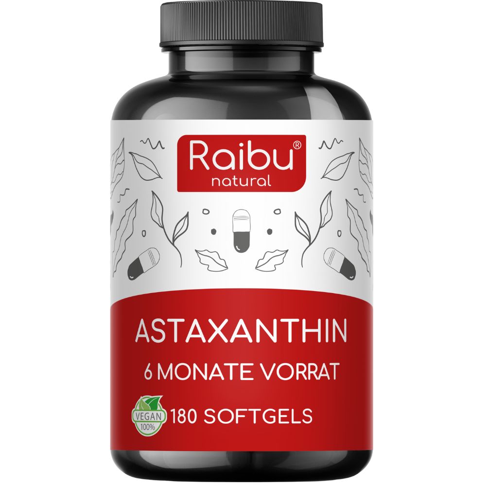 Astaxanthin Hochdosiert Kapseln - 8 mg pro Softgel Raibu 180 St