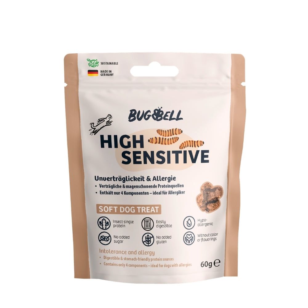 BugBell Weiche Hundeleckeri HighSensitive - Unverträglichkeit & Allergie 60 g Futter