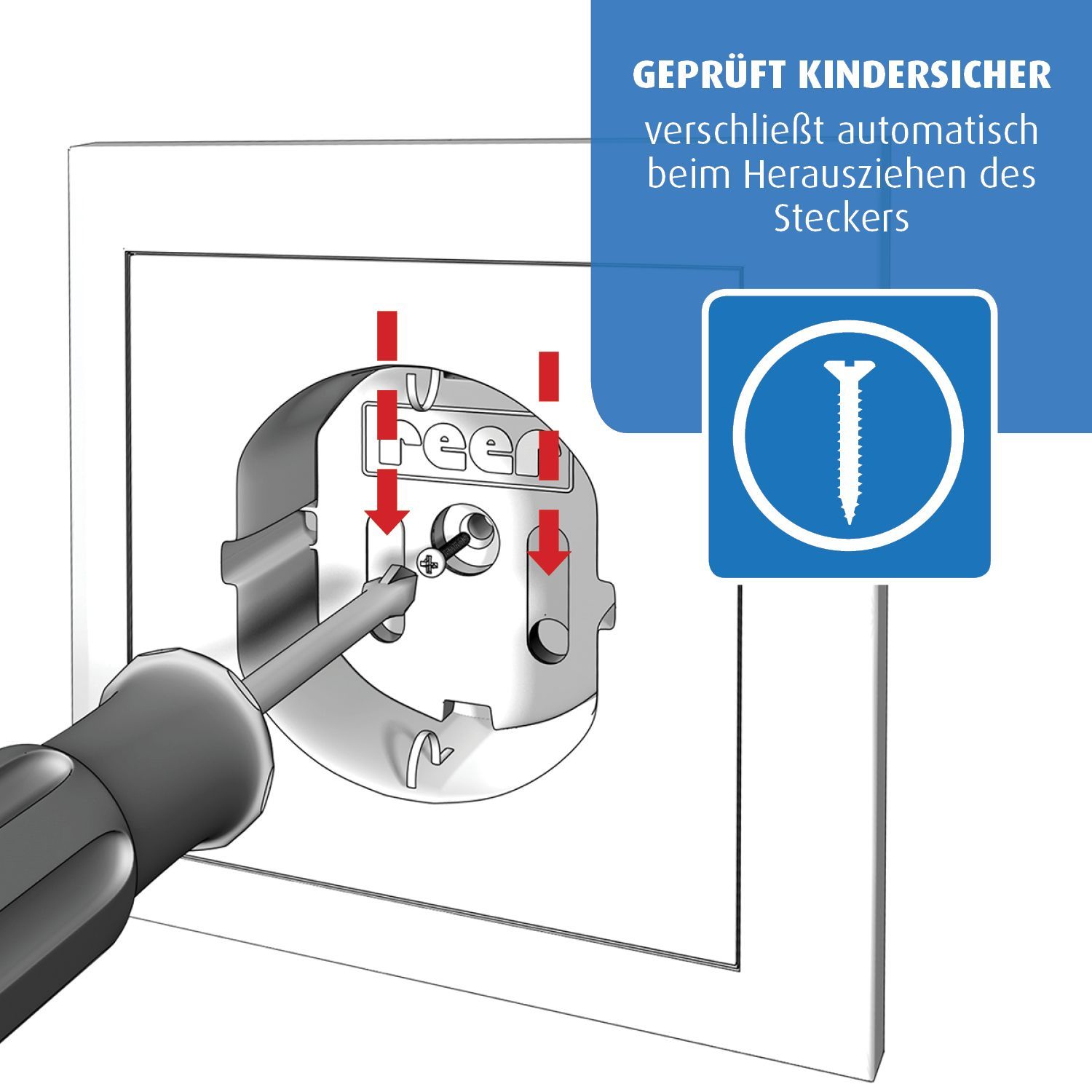 reer Steckdosenschutz zum Schrauben