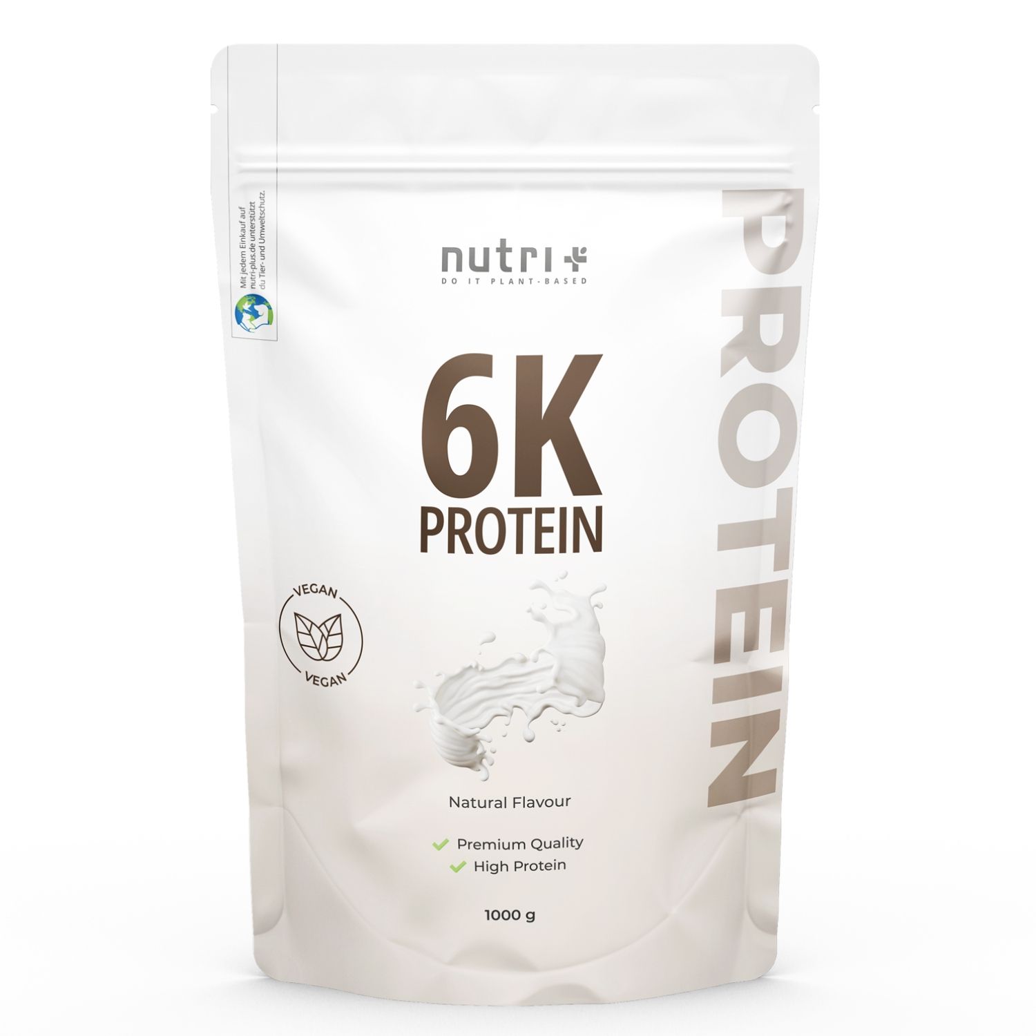 nutri+ 6K Eiweißpulver 1kg - Protein Shake ohne Whey