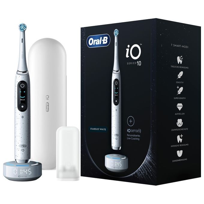 Oral-B - Elektrische Zahnbürste "iO Series 10 + Lade-Reiseetui" in Weiß