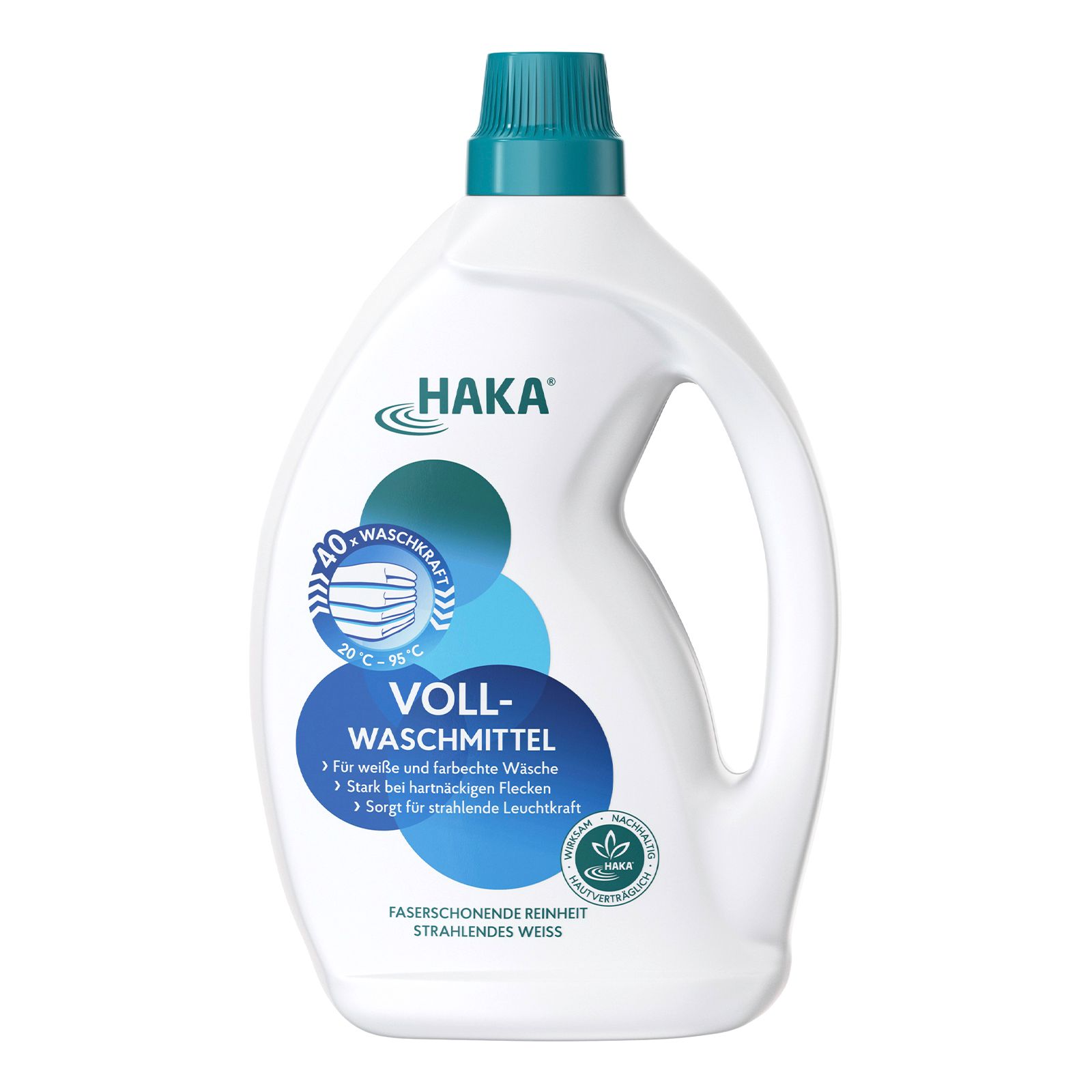 Haka Vollwaschmittel Flüssig für weiße und farbechte Wäsche 2 l Flüssigkeit