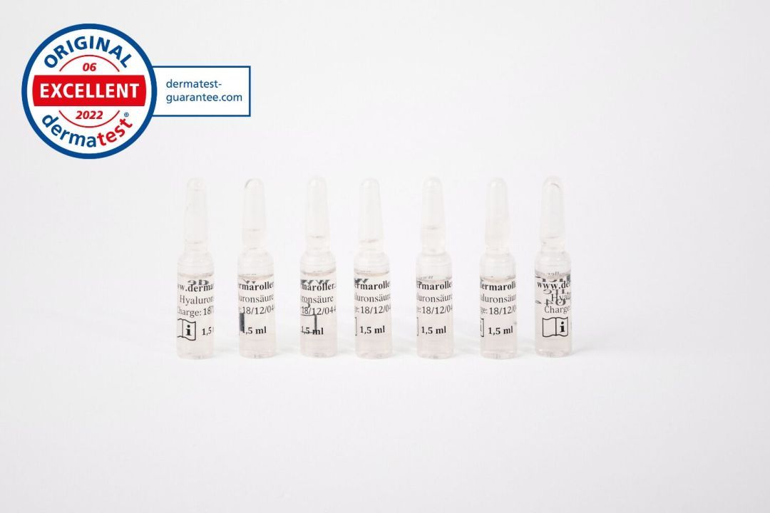Dermaroller-Set für die Anwendung zu Hause: Maske und Ampulle
