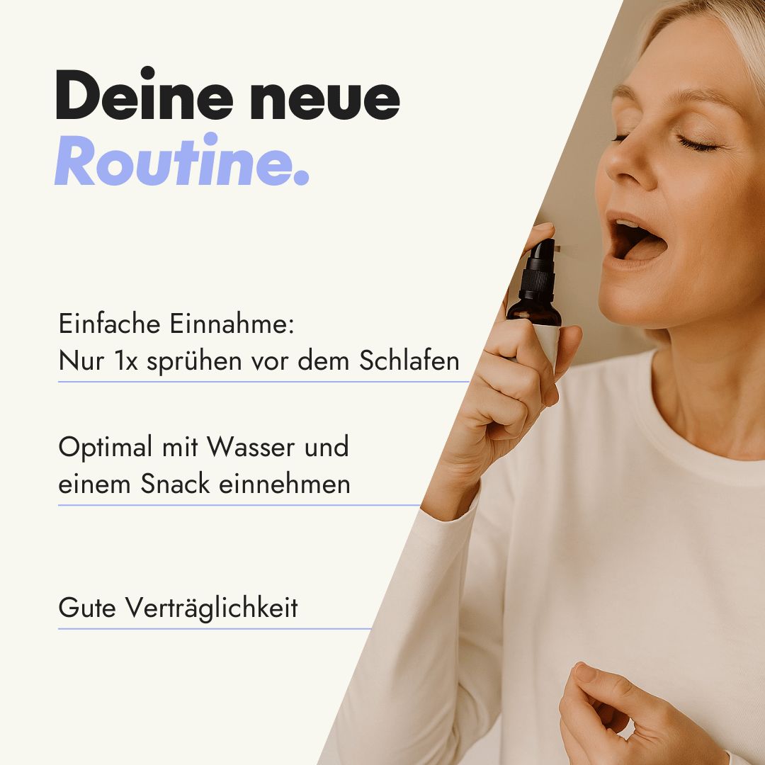 serotalin Melatonin Spray liposomal | Schnelles Einschlafen & Entspannung | Mit Baldrian & Melatonin