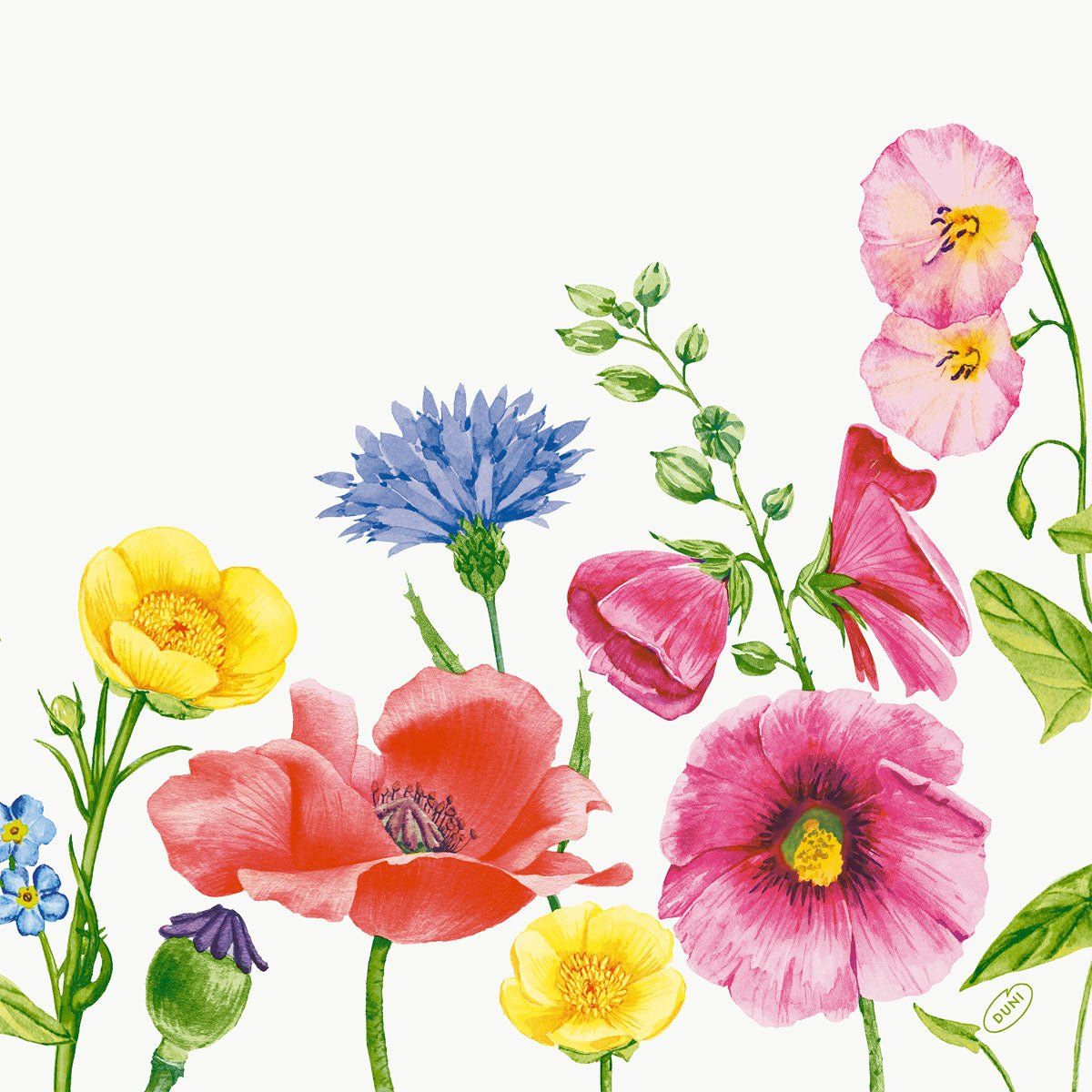Bio-Dunisoft Servietten 40x40 Flowy Meadow 60 St Tücher