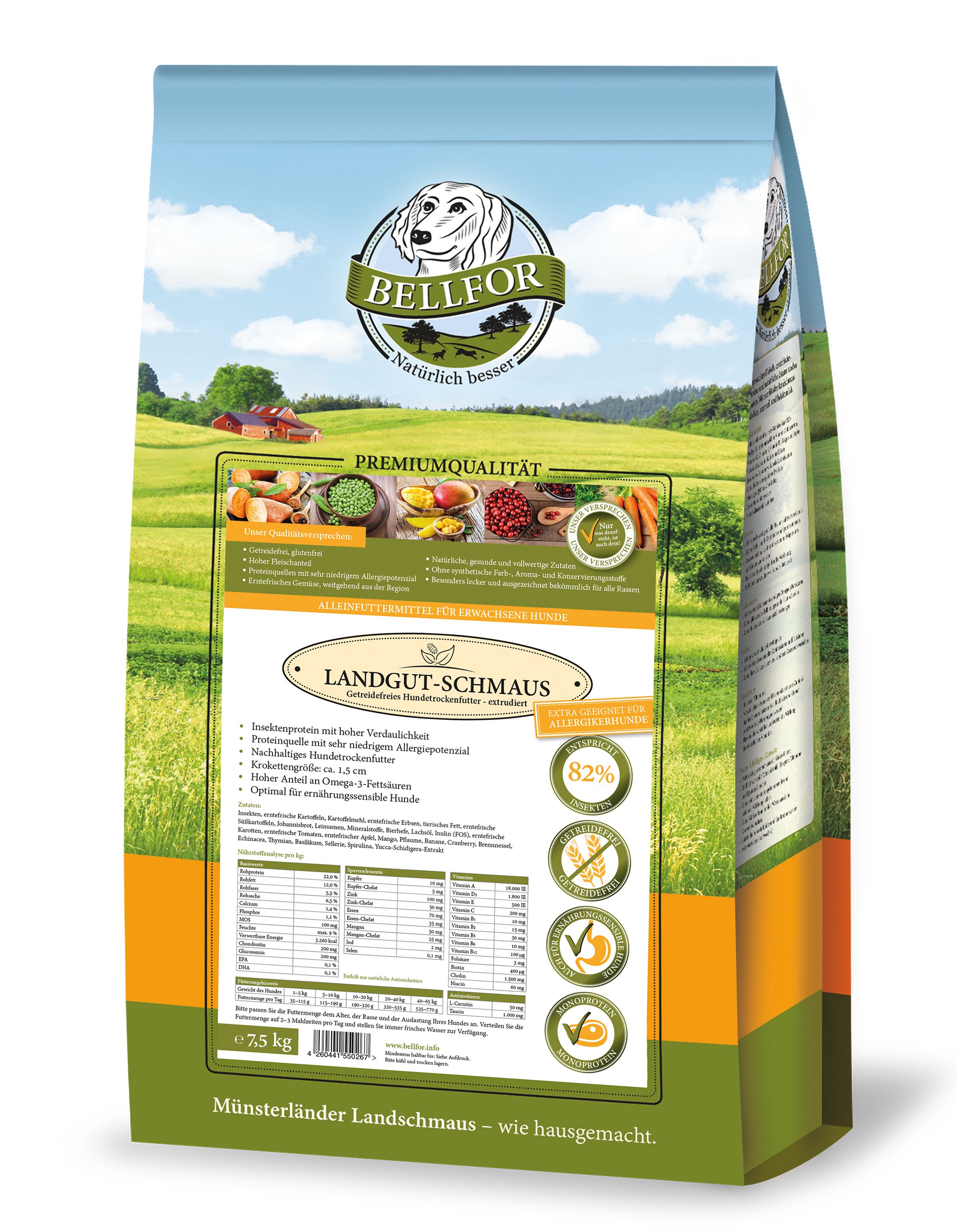 Bellfor IBD Set für Hunde - Landgut-Schmaus + Immun Pulver + Landgut-Happen