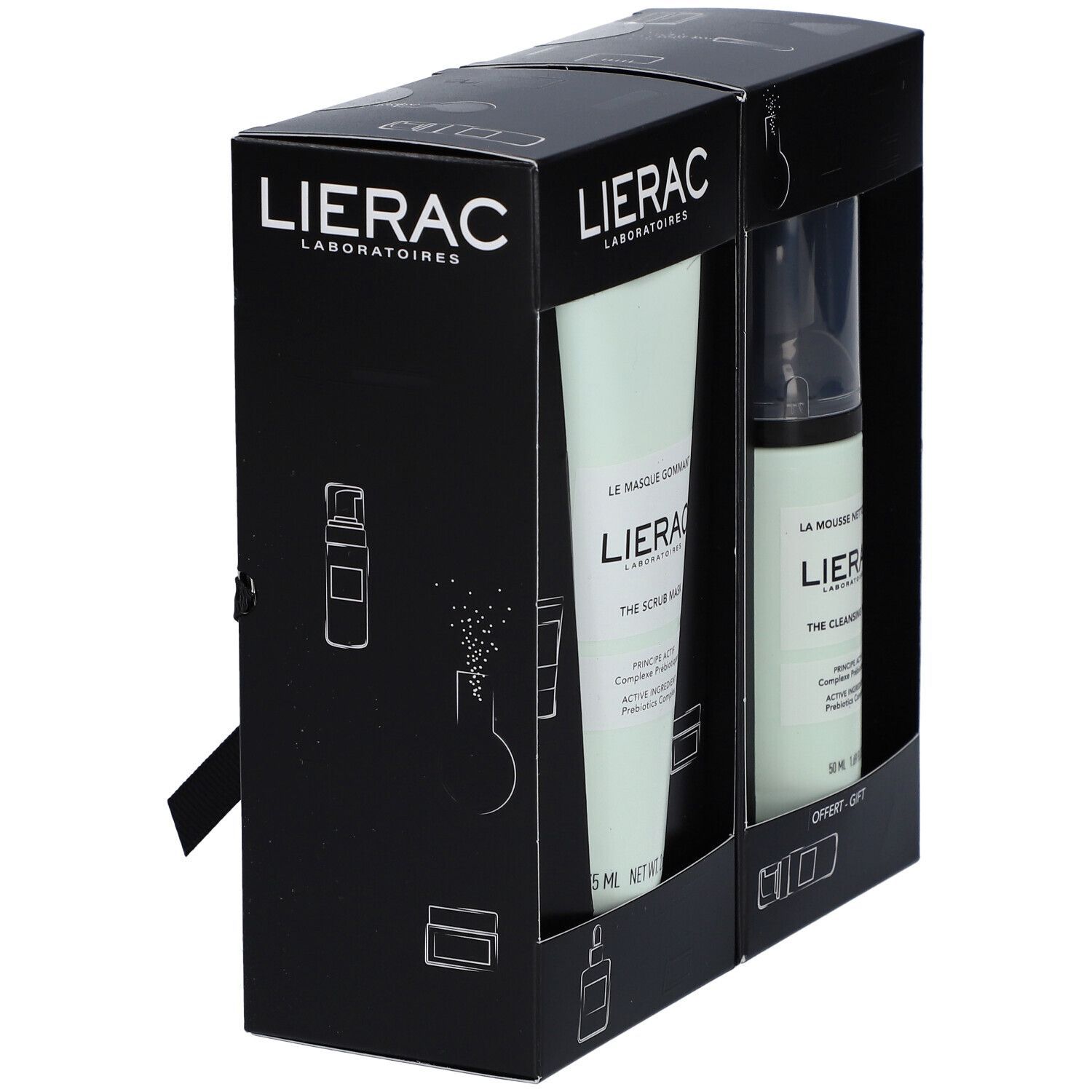 LIERAC Peeling Gesichtsmaske + Reinigungsschaum Geschenkset