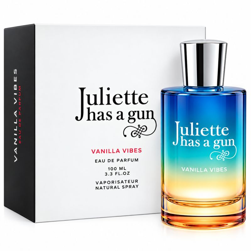 Juliette Has A Gun Vanilla Vibes Eau de Parfum 100ml Flakon und Verpackung.