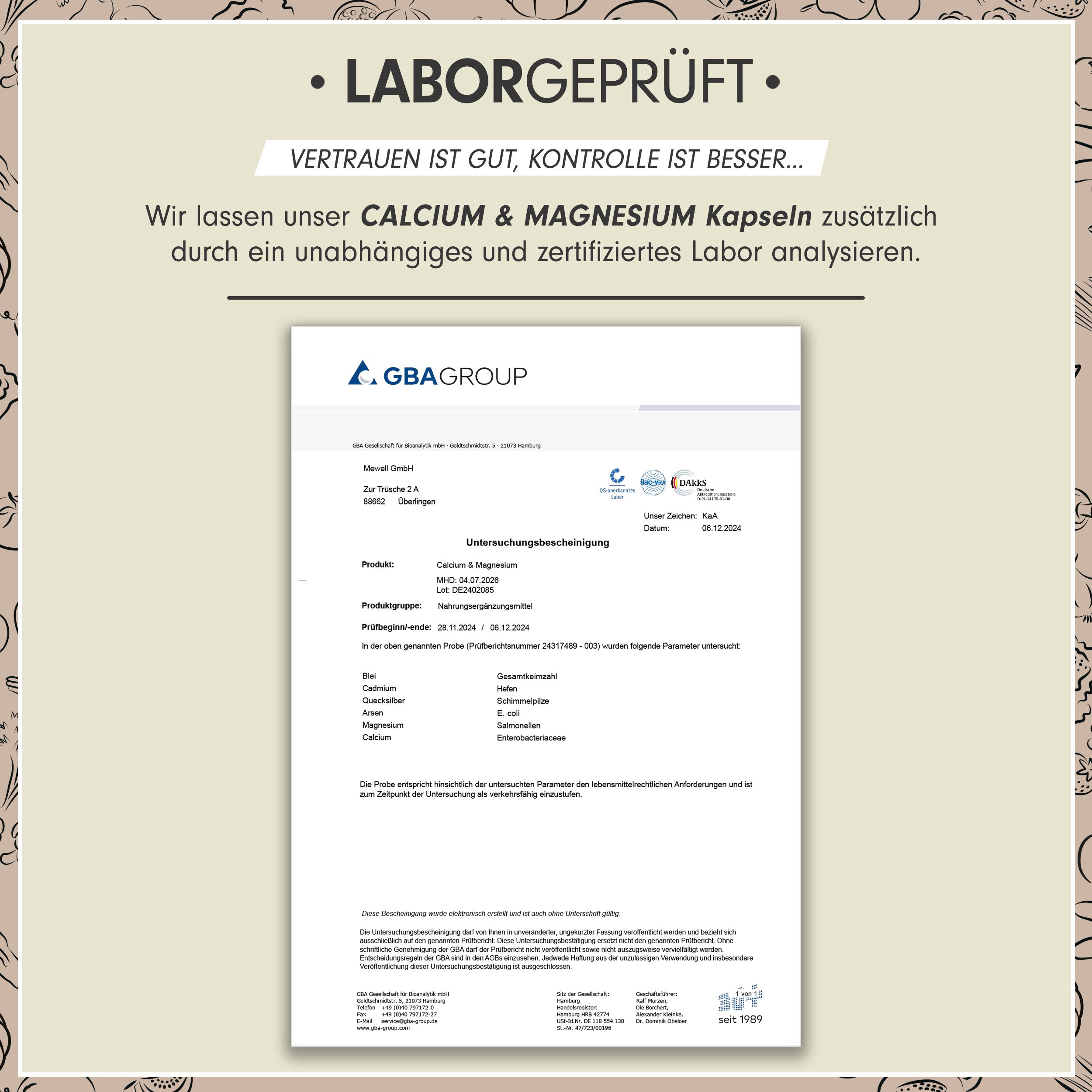 ProFuel - CALCIUM & MAGNESIUM Kapseln - hochdosiert mit 800mg Calcium & 400mg Magnesium 540 Kapseln