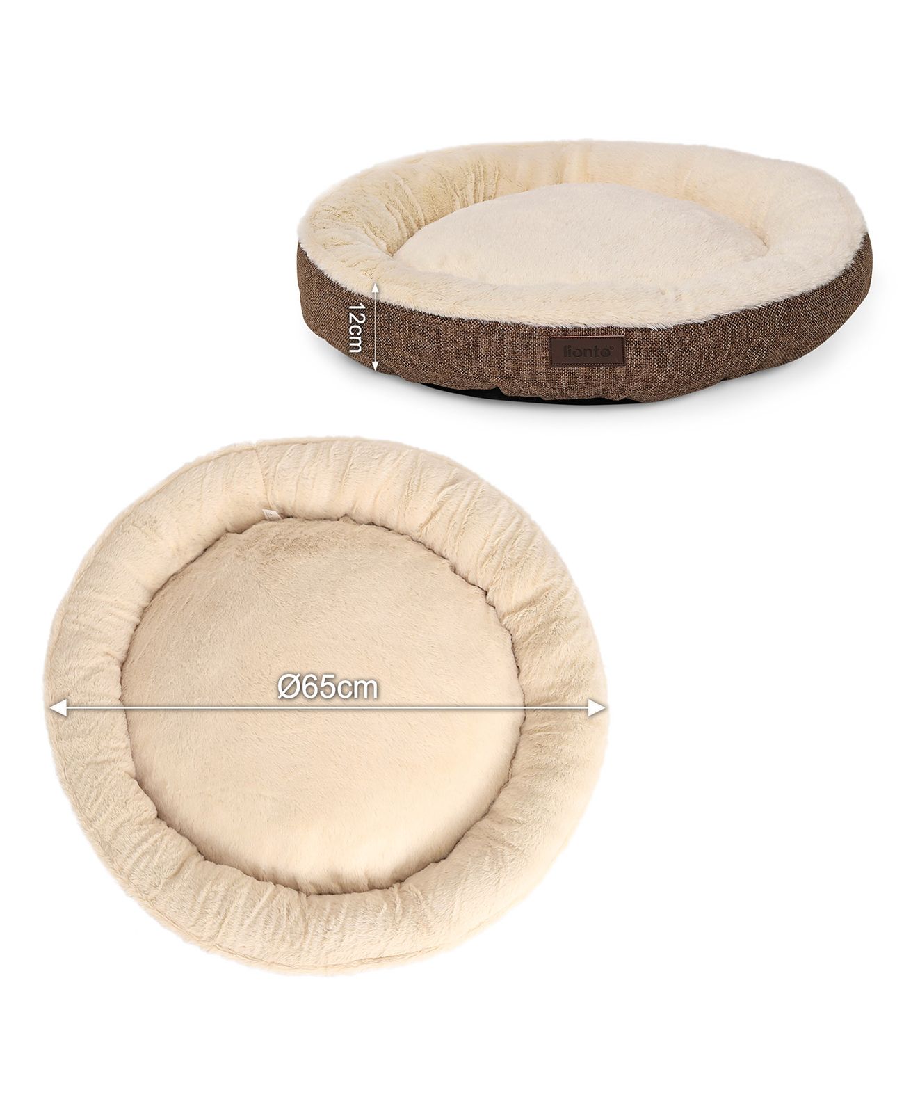 lionto Rundes Hundebett - Donutbed