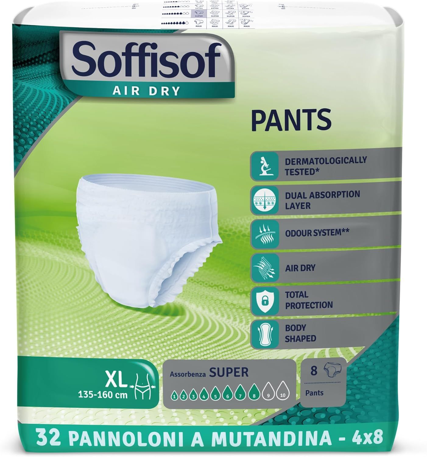 Soffisof Pants Super Inkontinenz Windelhosen für Erwachsene 32 St