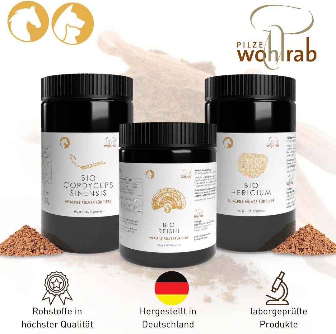 Pilze Wohlrab - BIO Coprinus Pulver für Tiere