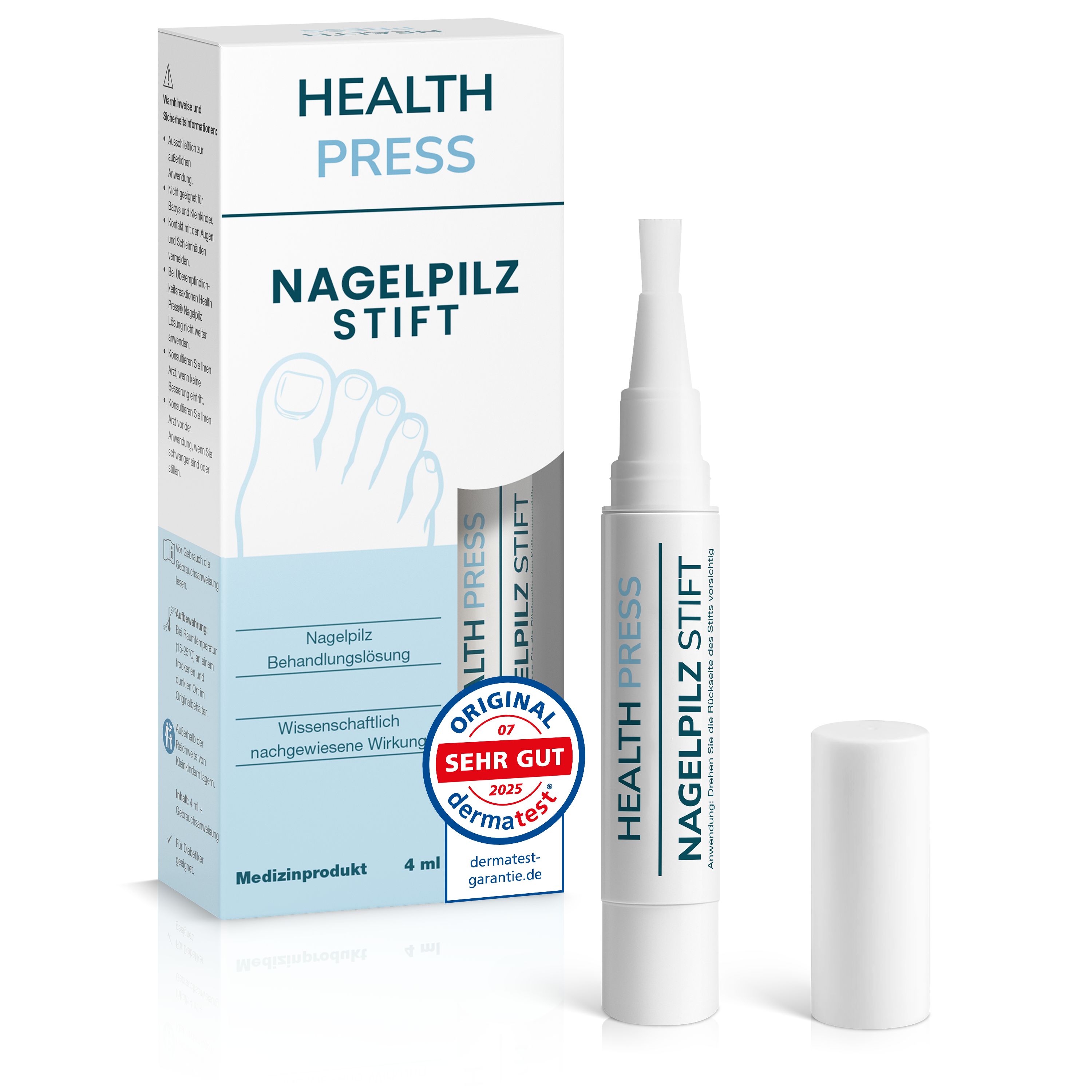 Health Press Nagelpilz Stift – Lack für schnelle & effektive Behandlung 4 ml Stifte
