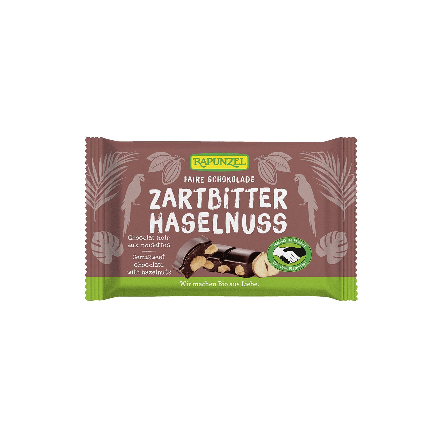 Rapunzel ZARTBITTER SCHOKOLADE 60% Kakao mit Haselnuss