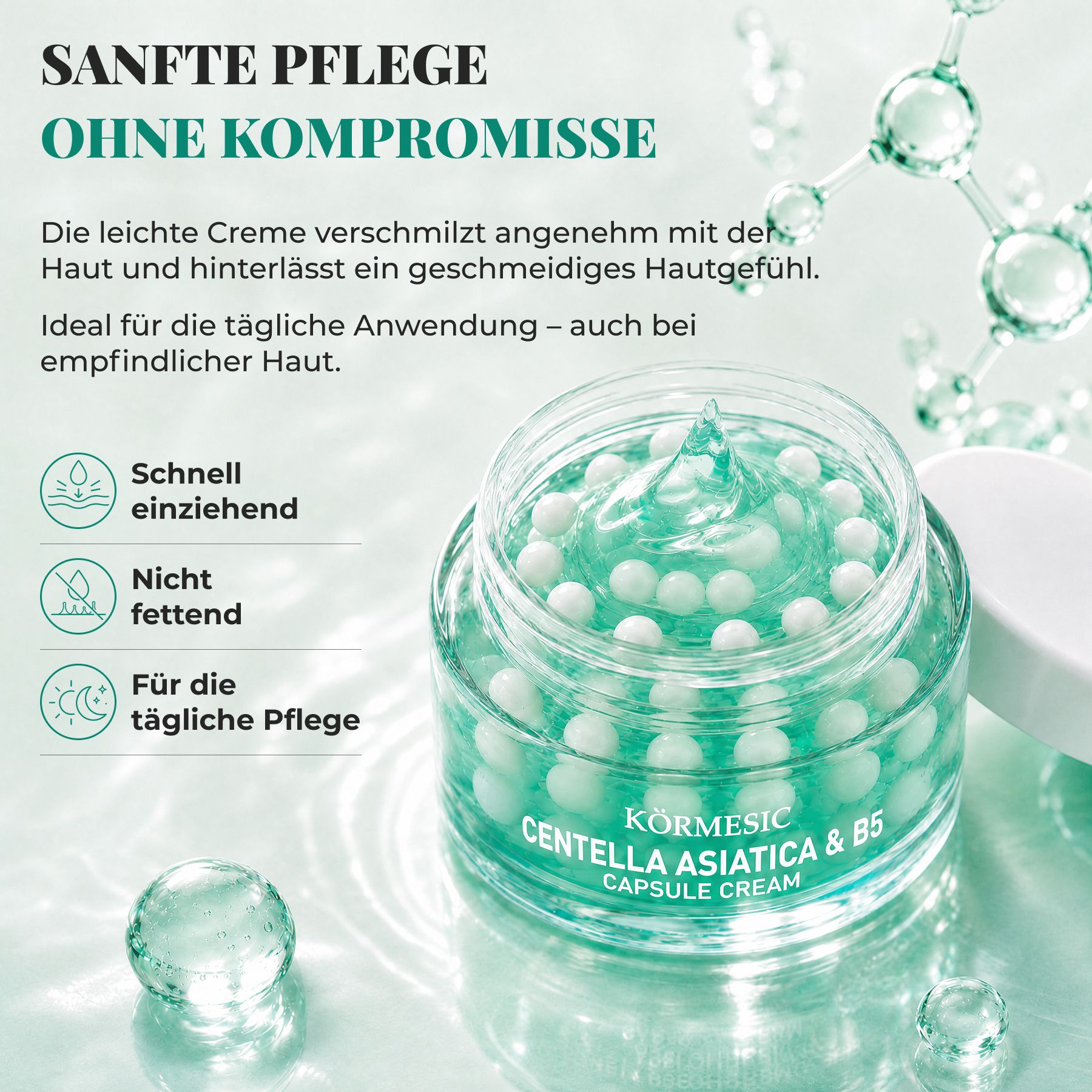 KORMESIC Gesichtscreme Centella Asiatica B5 Kapselcreme Beruhigend