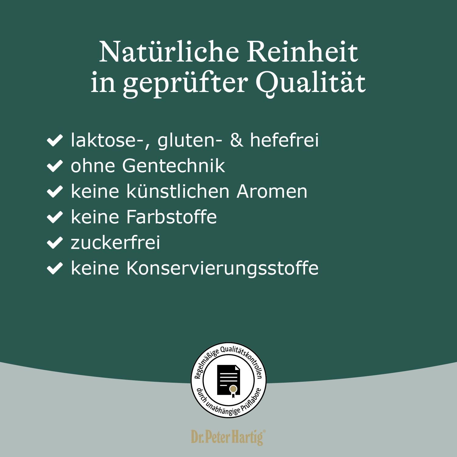 Produktetikett mit Produktnamen IQ Immun Power. Enthält Informationen zu Inhaltsstoffen, Dosierung und Nährwerten. Mit Spirulina Zink.