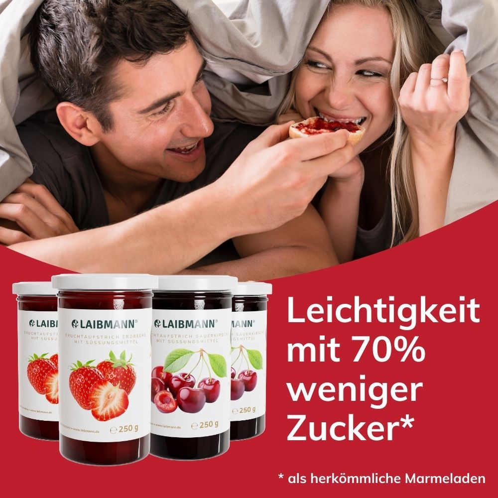 Laibmann's Zuckerarme Fruchtaufstriche - Spar-Paket 4x250 g