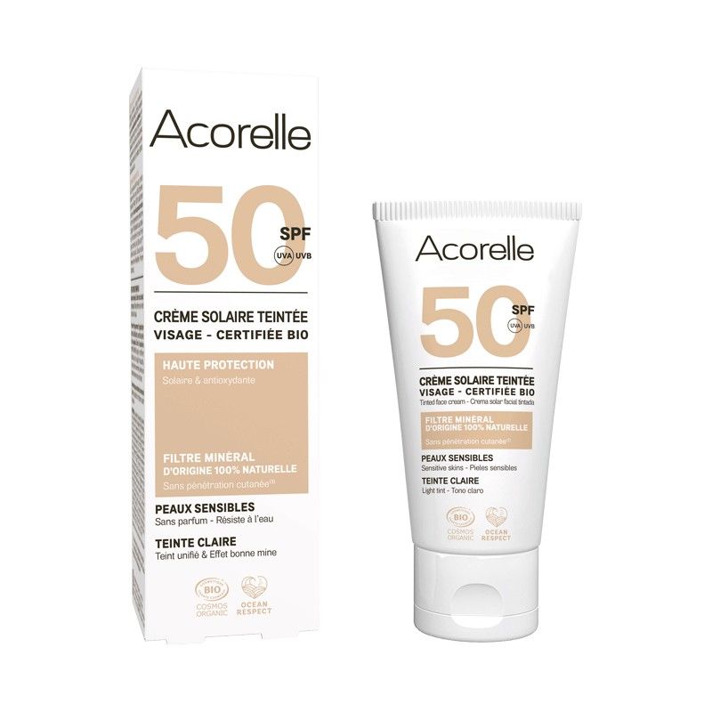 Acorelle Getönte Sonnencreme Gesicht LSF 50 Hell ml Sonnenschutzcreme