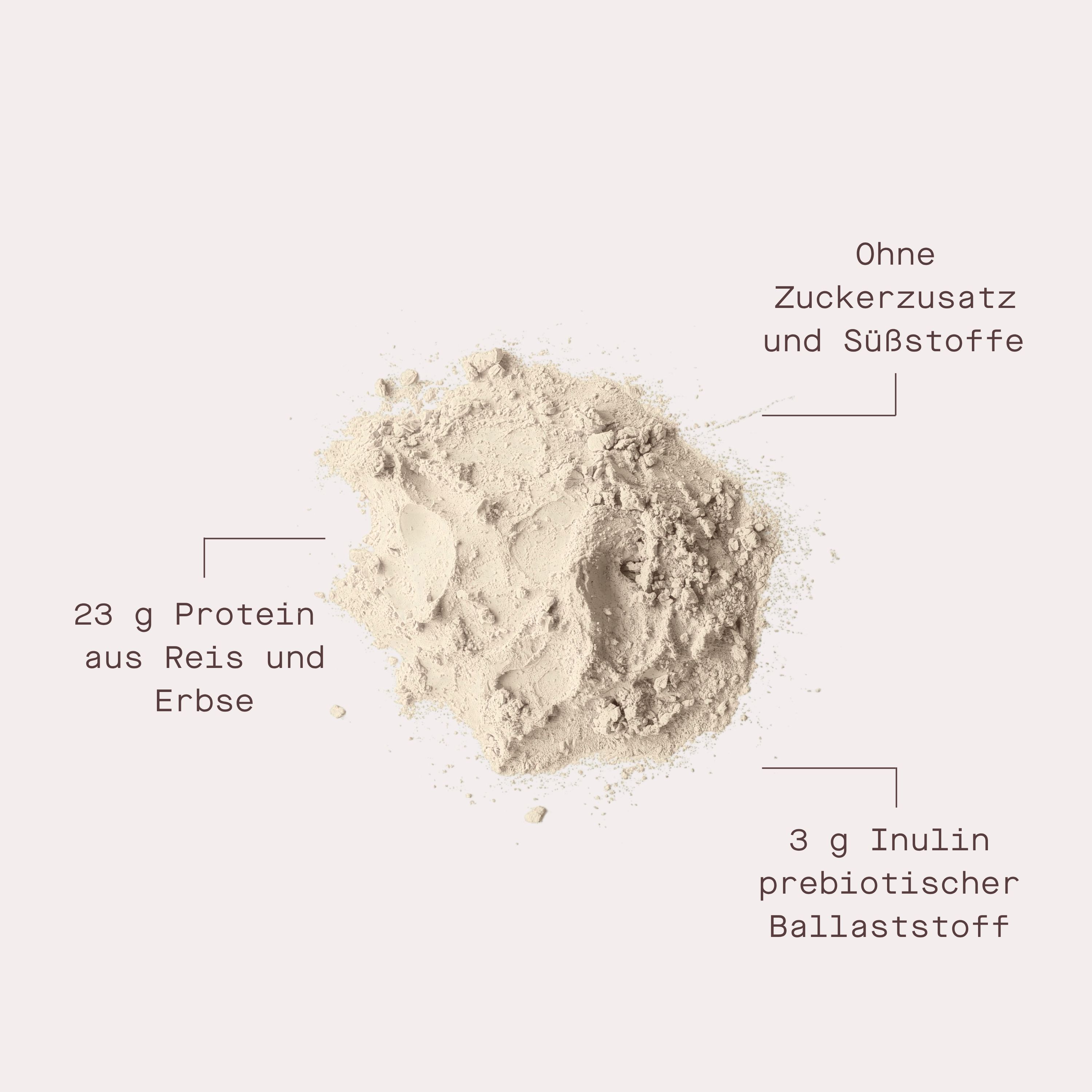 LUNARY Veganes Proteinpulver mit Inulin, 23g Protein pro Portion