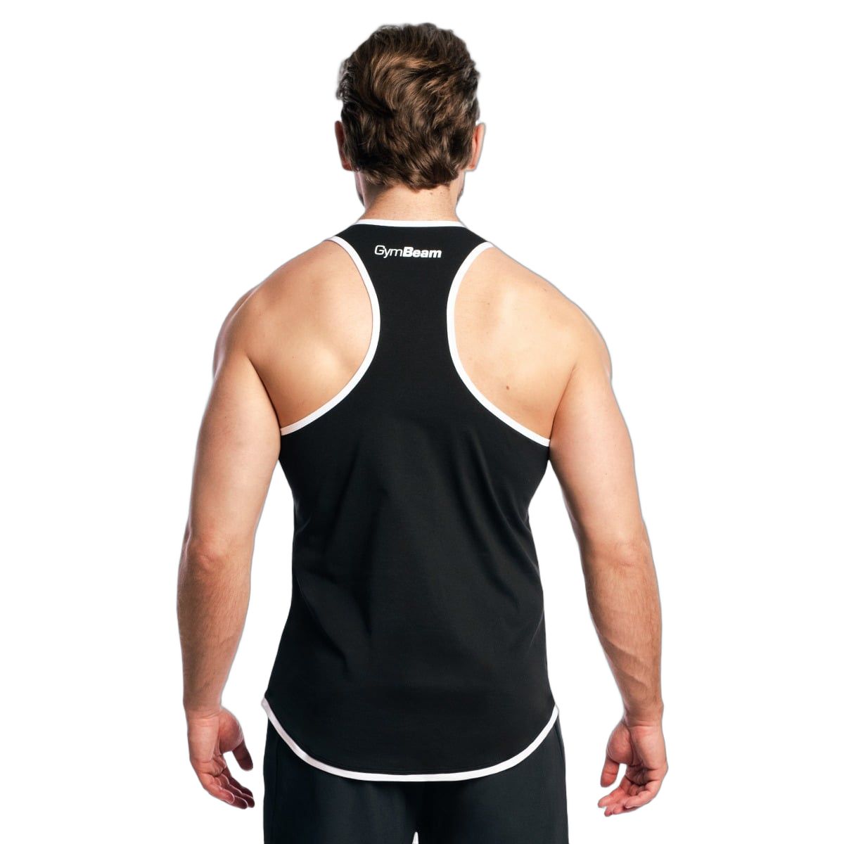 GymBeam Tanktop Herren Stringer locker mit tiefen Armlöchern in Black