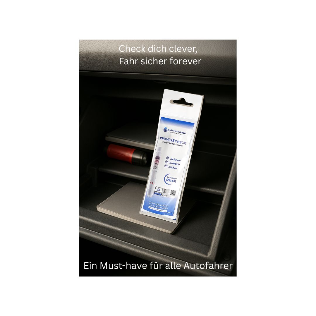 Einweg -  Atem - Alkoholtest für Europa, TÜV-Rheinland zertifiziert