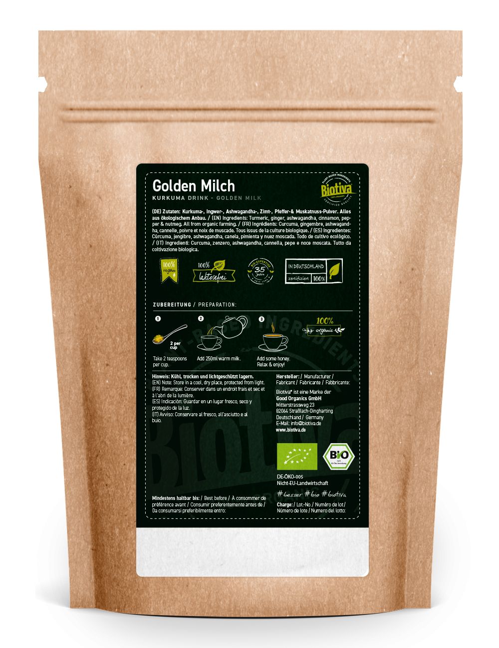 Biotiva Goldene Milch Bio