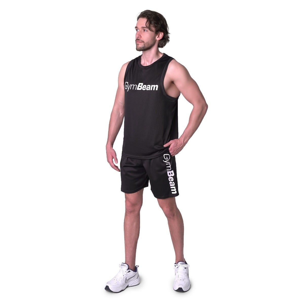 GymBeam Tanktop Herren regular aus Polyester im Essence-Modell Schwarz