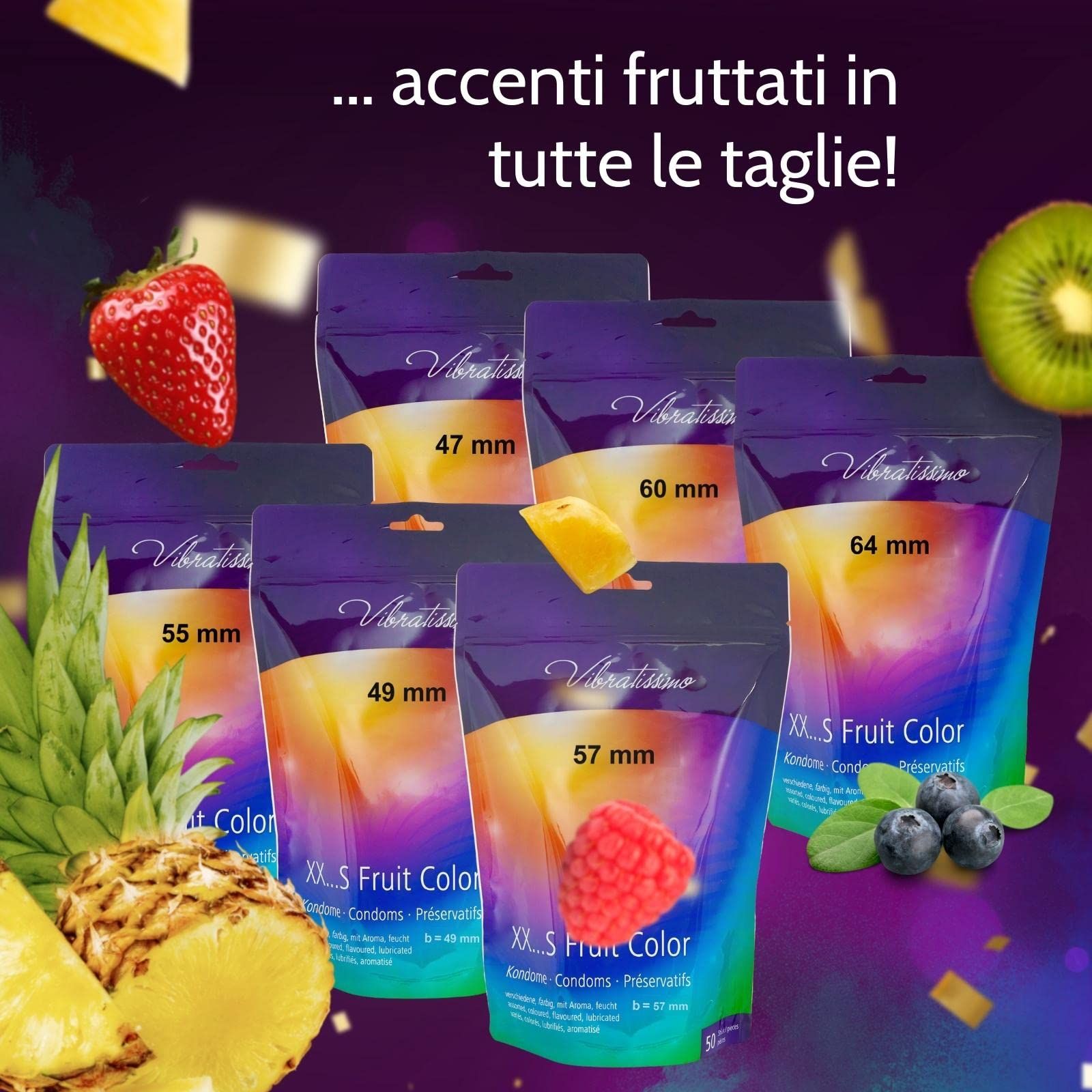 Vibratissimo Kondome Fruit Color 53mm