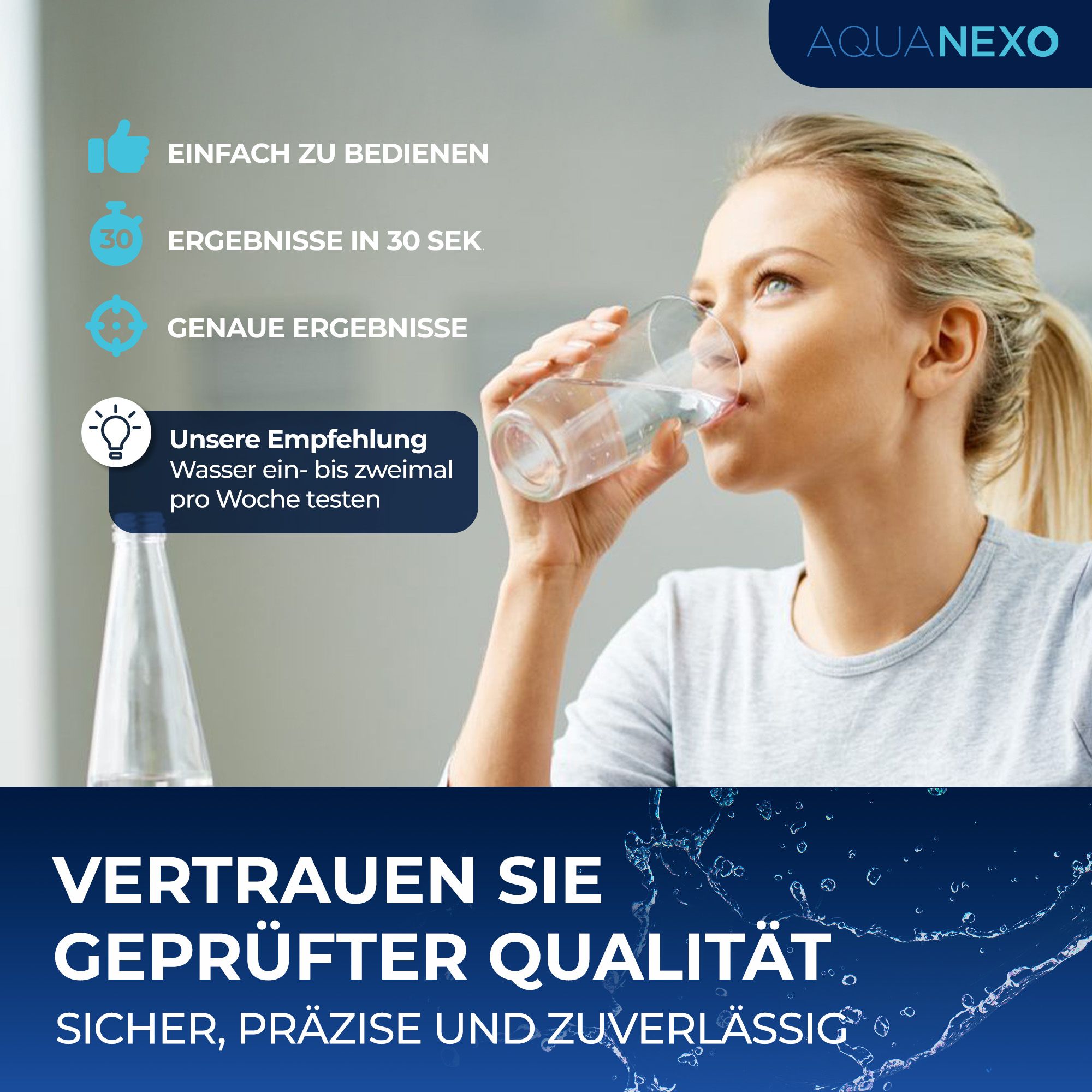 Aquanexo Trinkwasser Teststreifen  125 st. - 16 Werte messbar