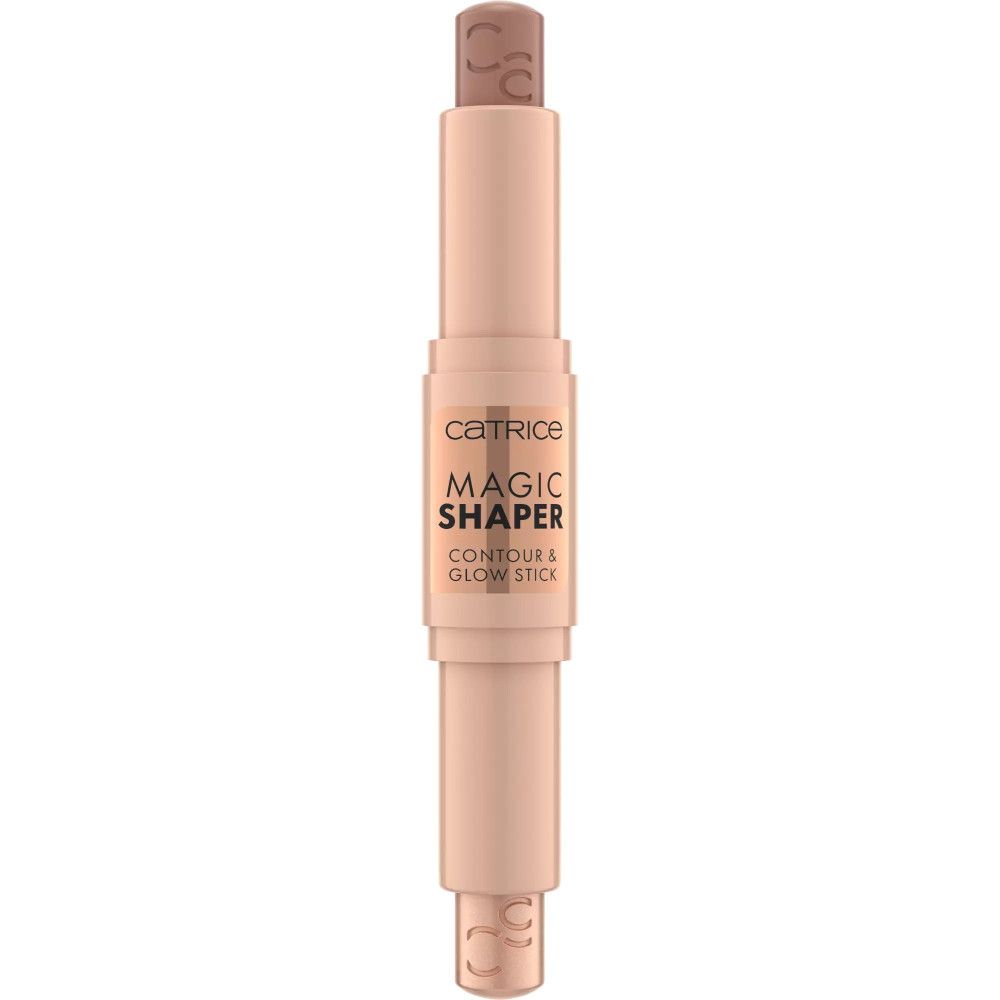 Doppel-Contouring-Stick. Helle und dunkle Nuancen. Beschriftung: Catrice, Magic Shaper, Contour & Glow Stick.