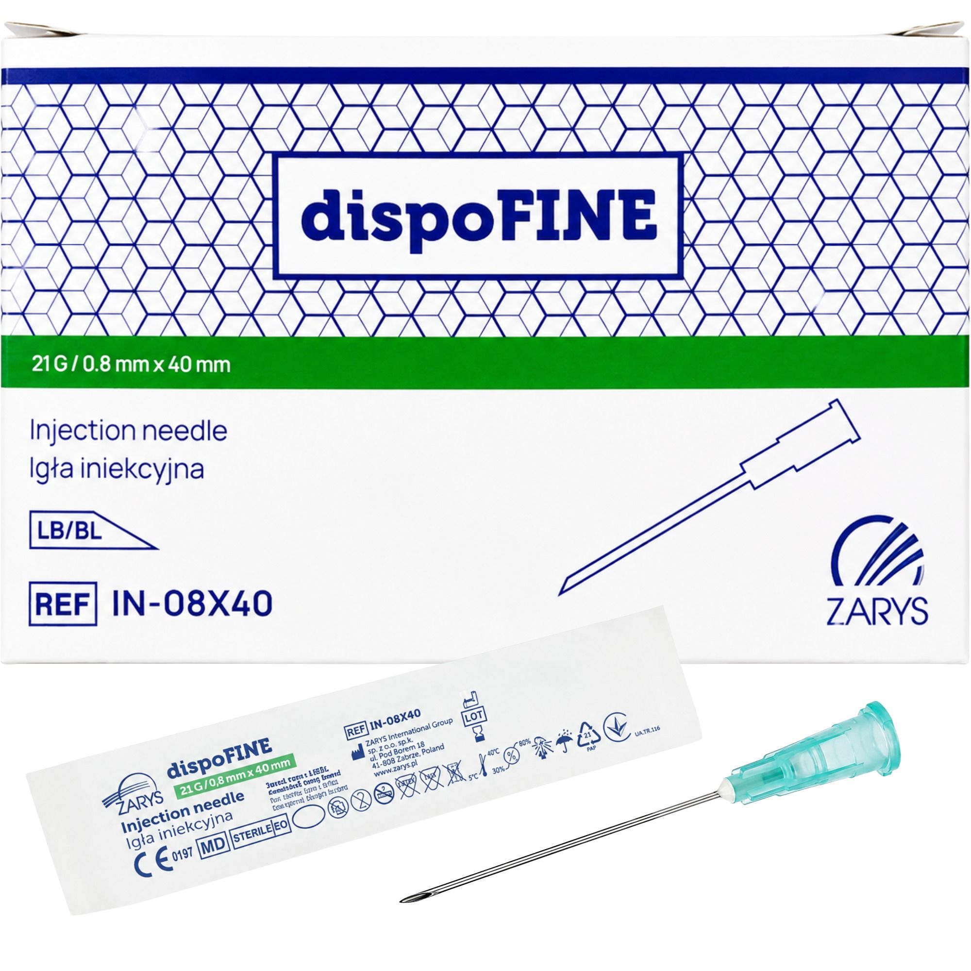dispoFINE Injektionsnadel 21G 0,8 x 40 mm steril 100 St