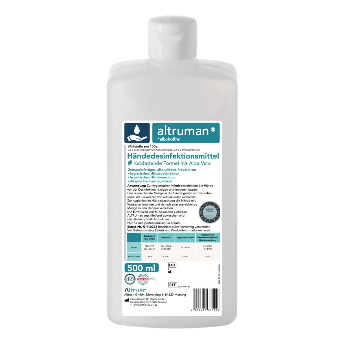 Altruman® Händedesinfektionsmittel 0,5 l Desinfektionslösung