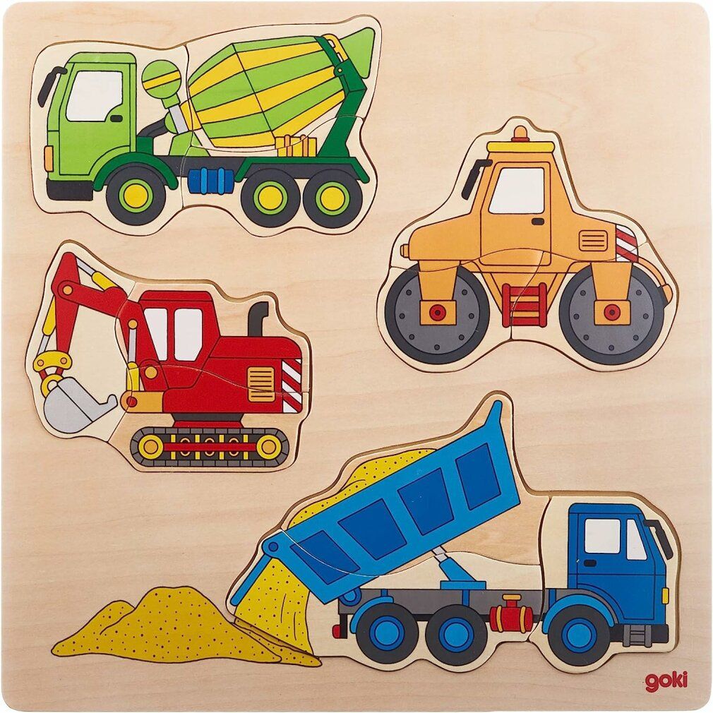 goki Wooden puzzle Construction Machinery