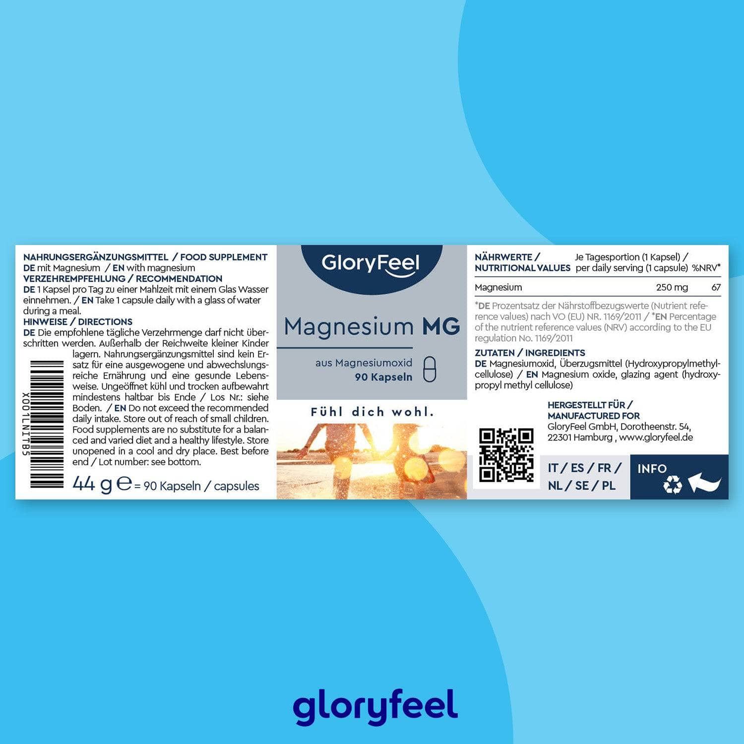 gloryfeel® Magnesium 90 Kapseln