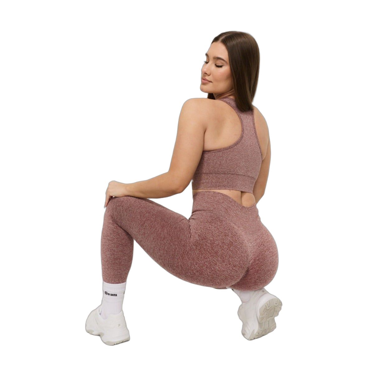 GymBeam Leggings Damen High Waist nahtlos FLO Mauve