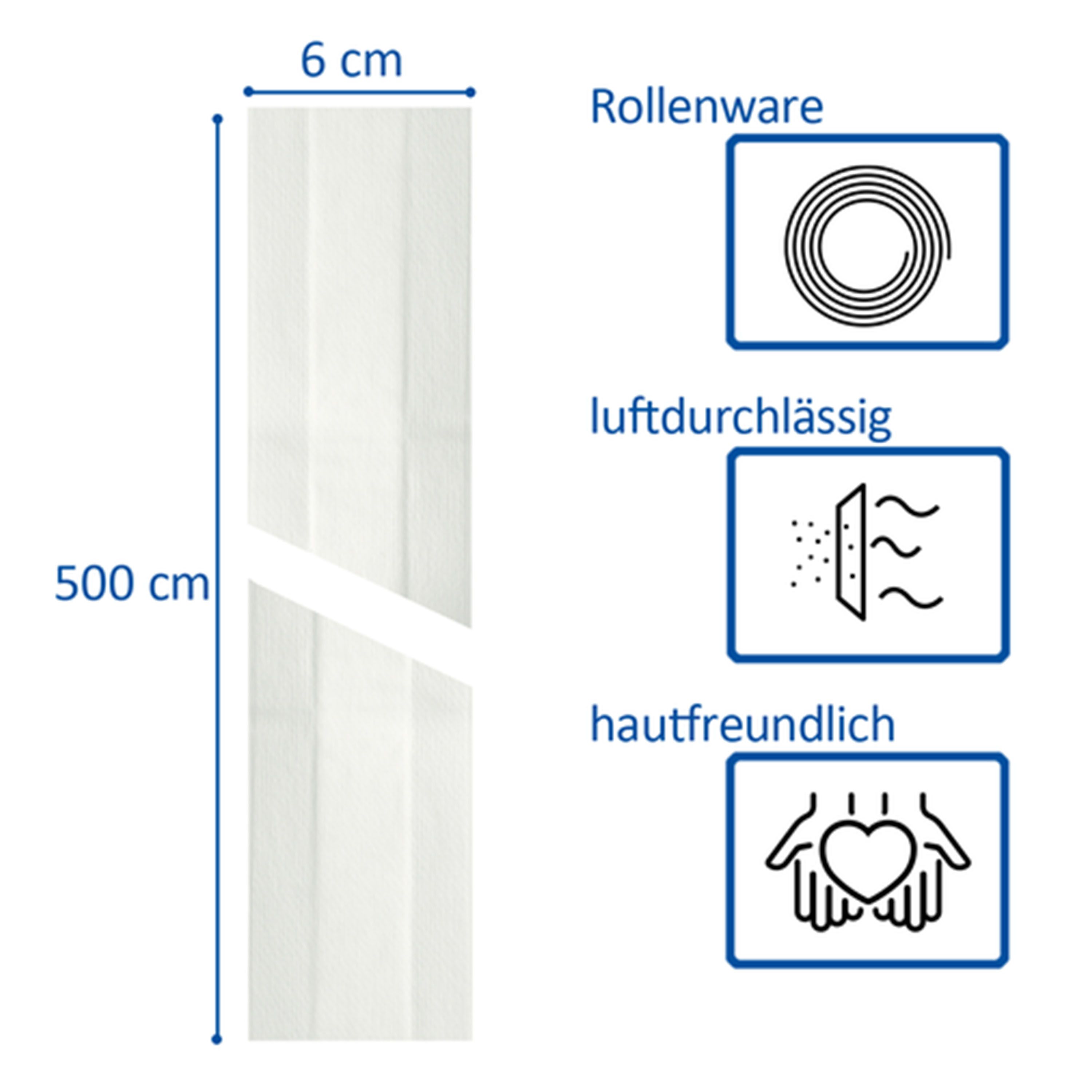 First Aid Only Pflaster Rolle 5 Meter x 6 cm