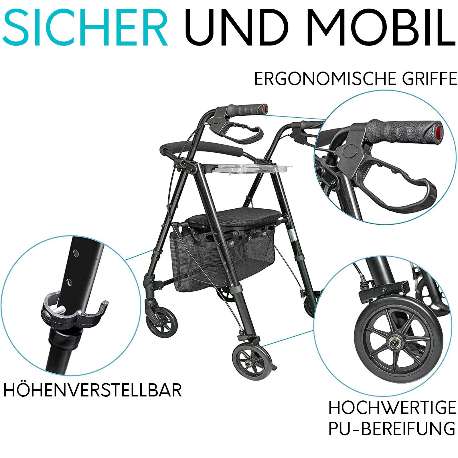 Wohnungs-Rollator IR10+ - Der wendige Indoor Rollator von Mobility Plus+