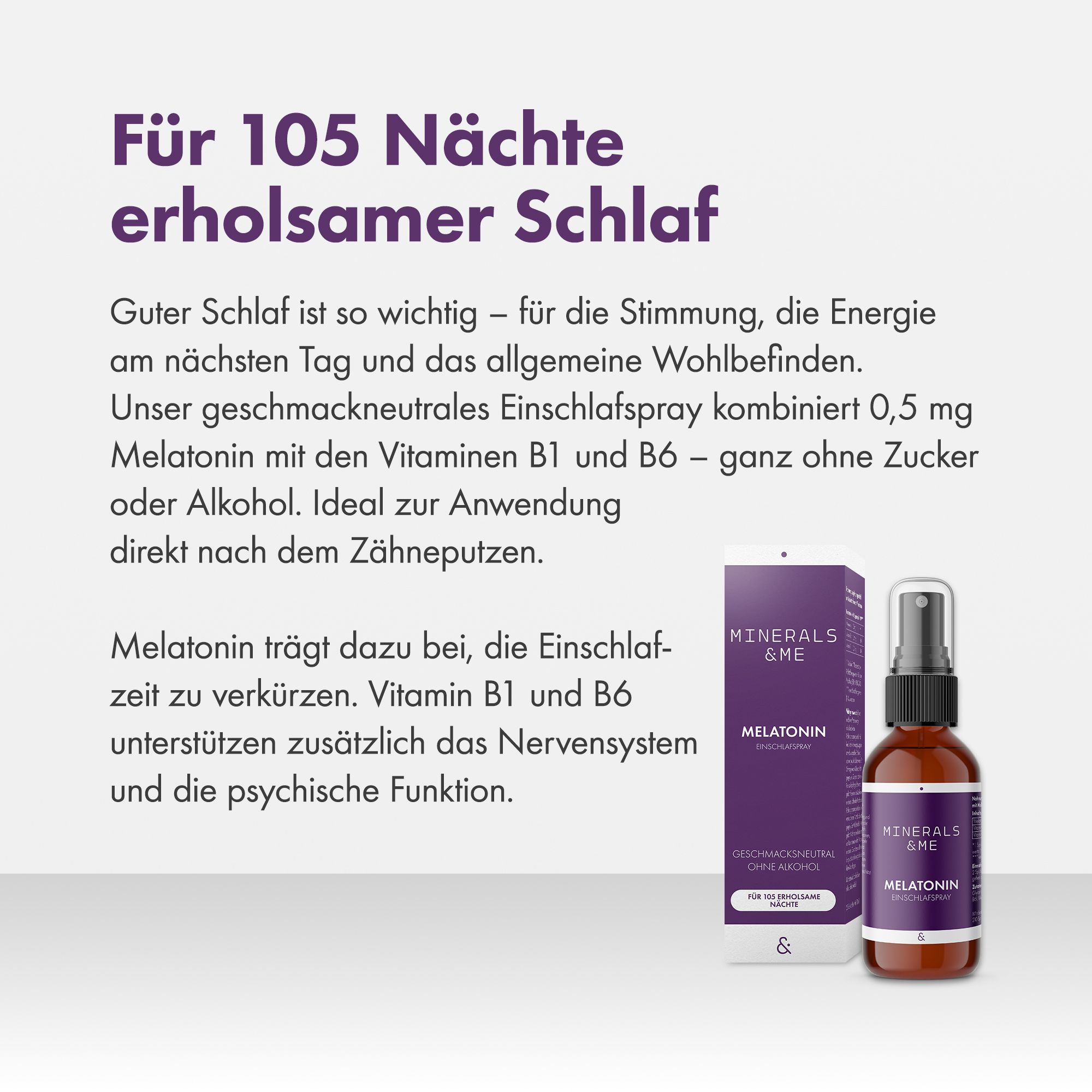 MINERALS & ME® Melatonin Einschlafspray