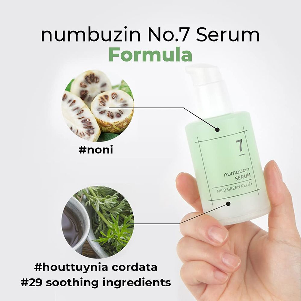 NUMBUZIN No.7 Mild Green Soothing Hydrating and Calming Face Serum