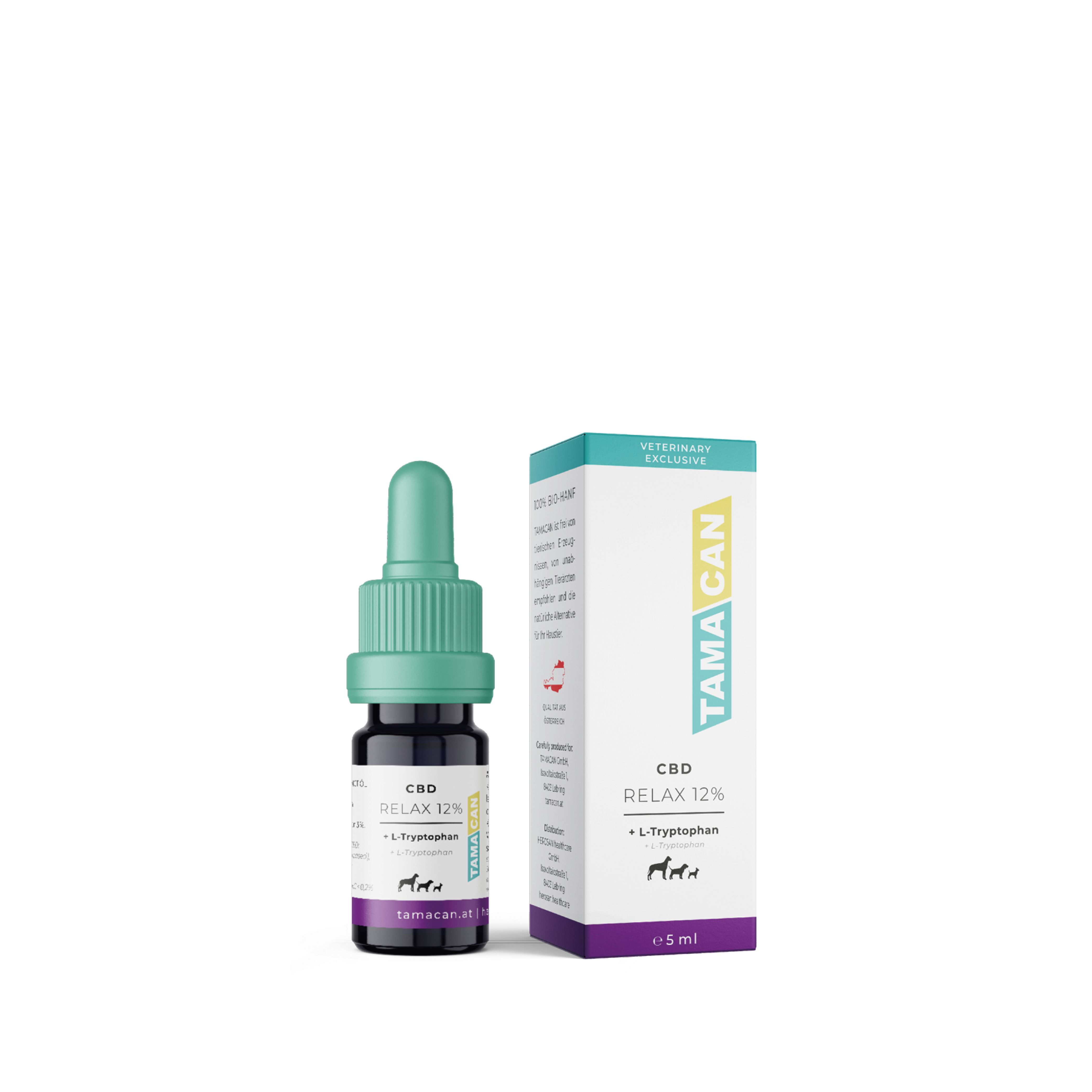 TAMACAN RELAX | CBD Öl für Hunde mit L-Tryptophan
