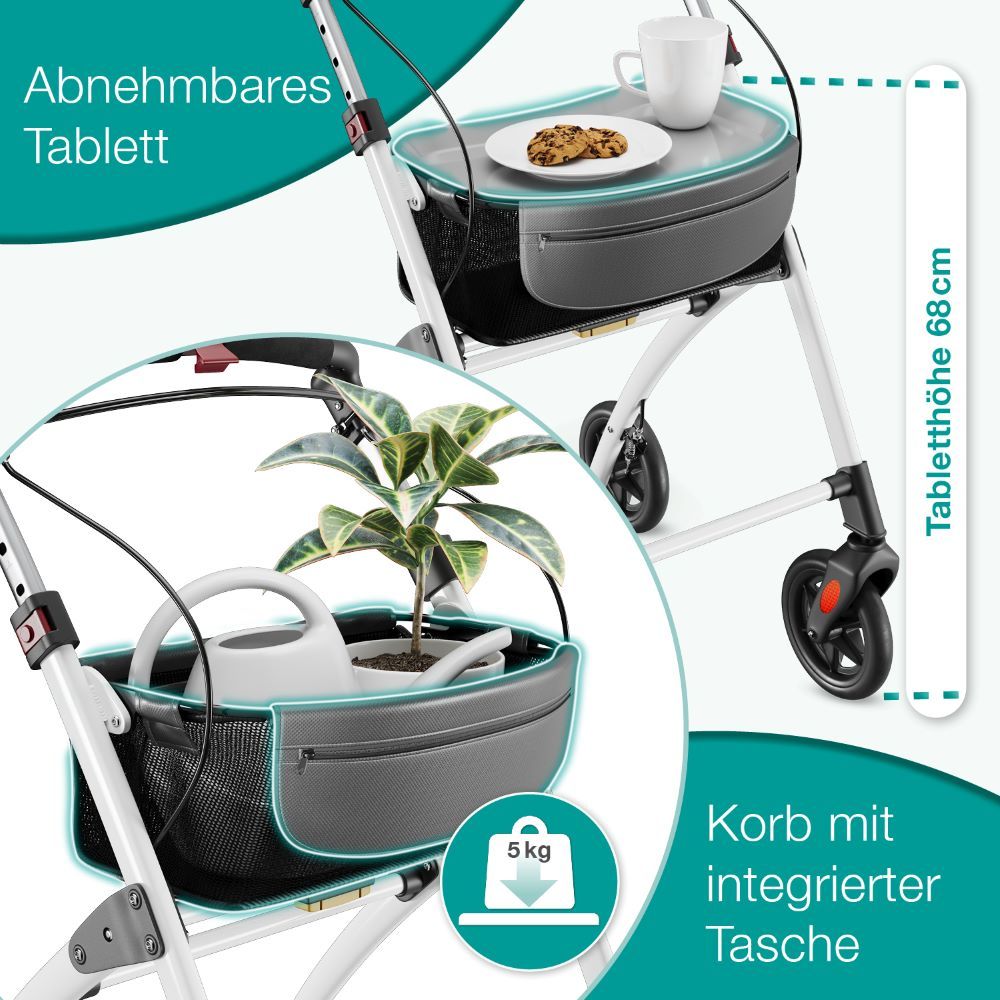 Wohnungsrollator Premium weiß