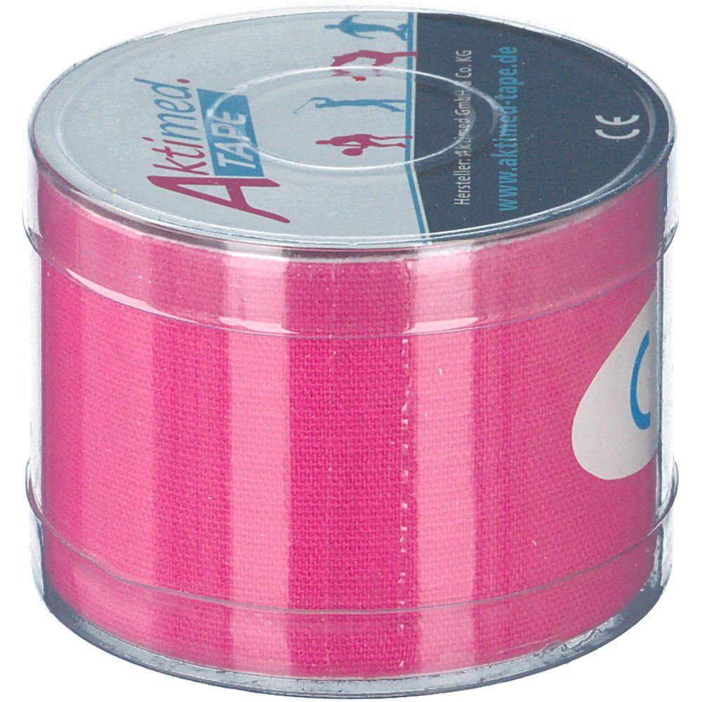 Rolle Aktimed TAPE Classic pink in transparenter Verpackung. Aufdruck: Aktimed TAPE, CE-Zeichen.