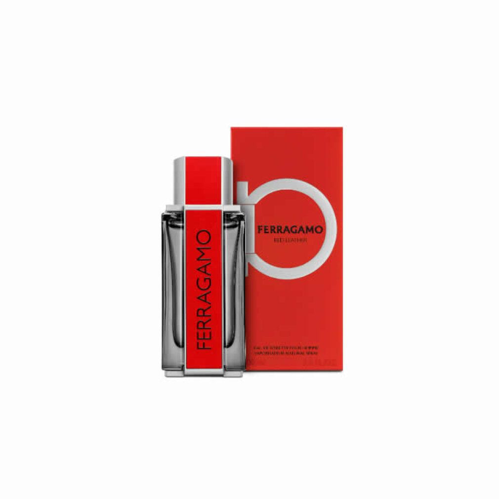 Salvatore Ferragamo Red Leather Eau de Parfum Flakon und Verpackung.