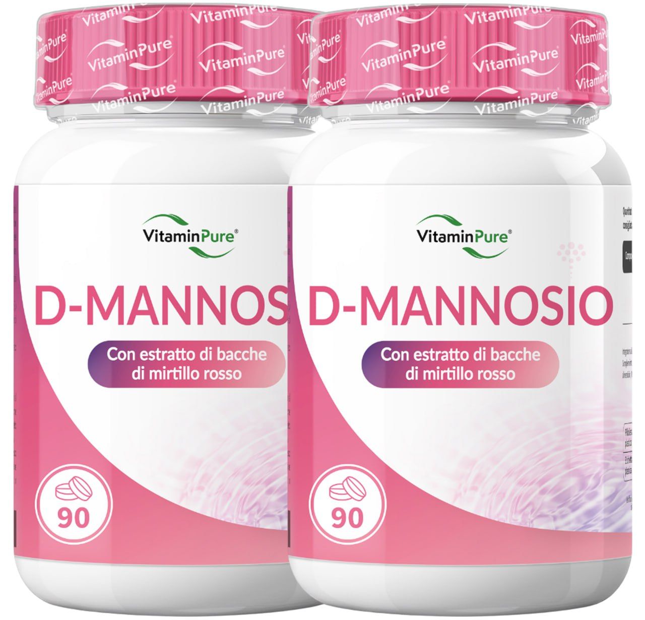 Integratore Cistite con D-Mannosio Puro e Mirtillo Rosso, Benessere Vie Urinarie, VitaminPure®