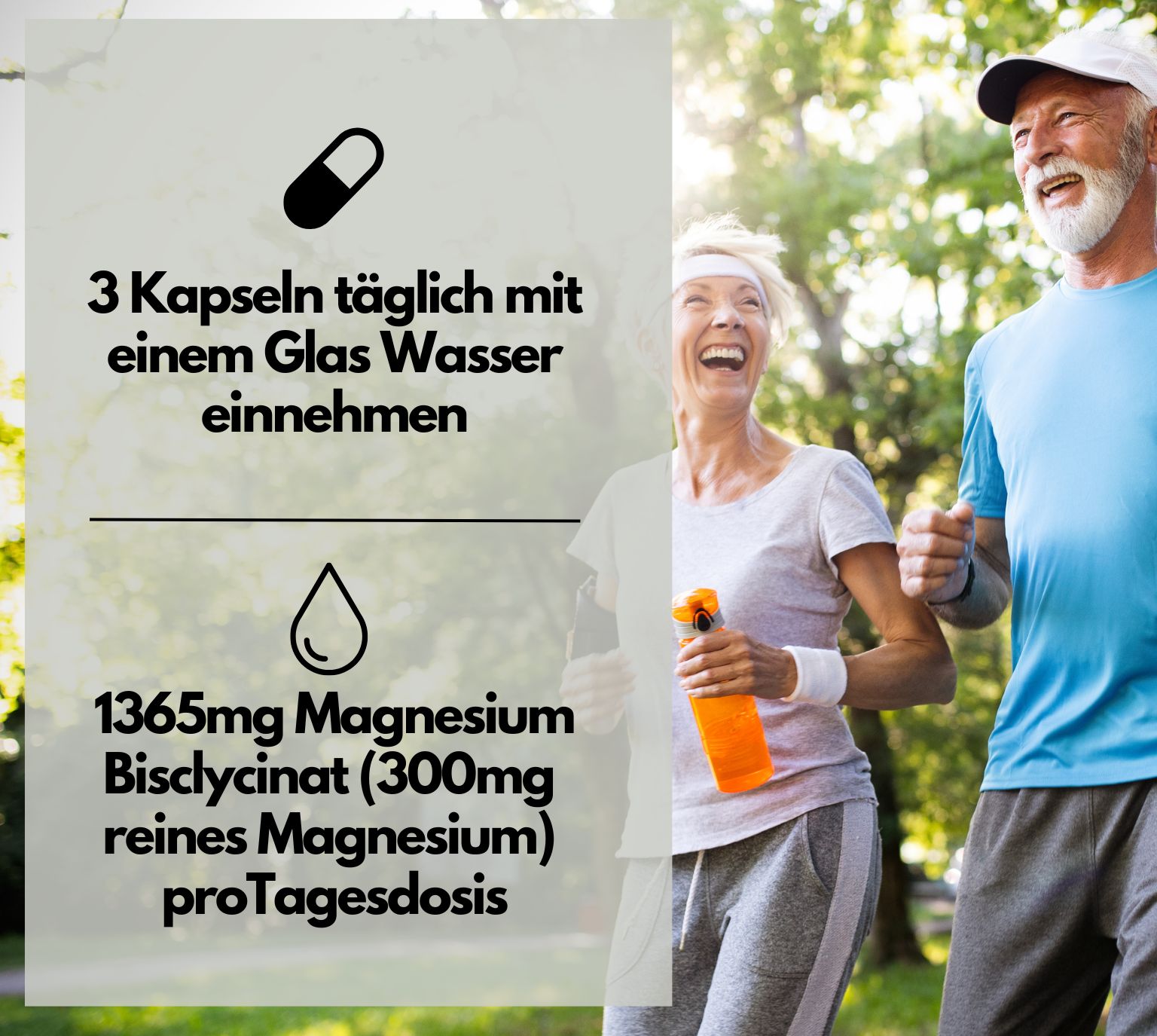 Dose EXVital Magnesium Bisglycinat, 365 Kapseln, mit Text über Vorteile.