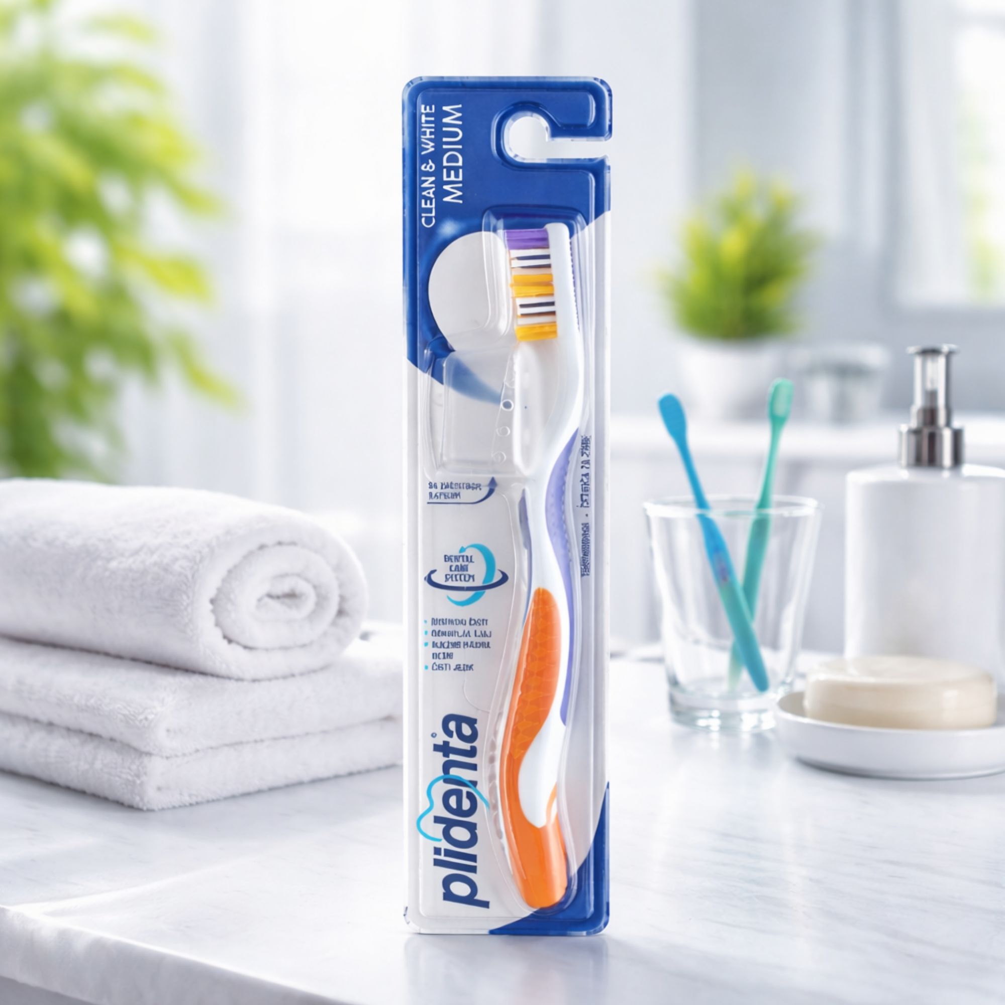 PLIDENTA Clean & White Soft Zahnbürste