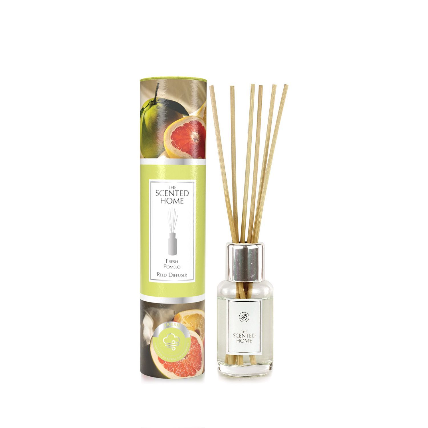 The Scented Home Raumduft Fresh Pomelo Duftdiffuser mit Rattanstäbchen 150 ml