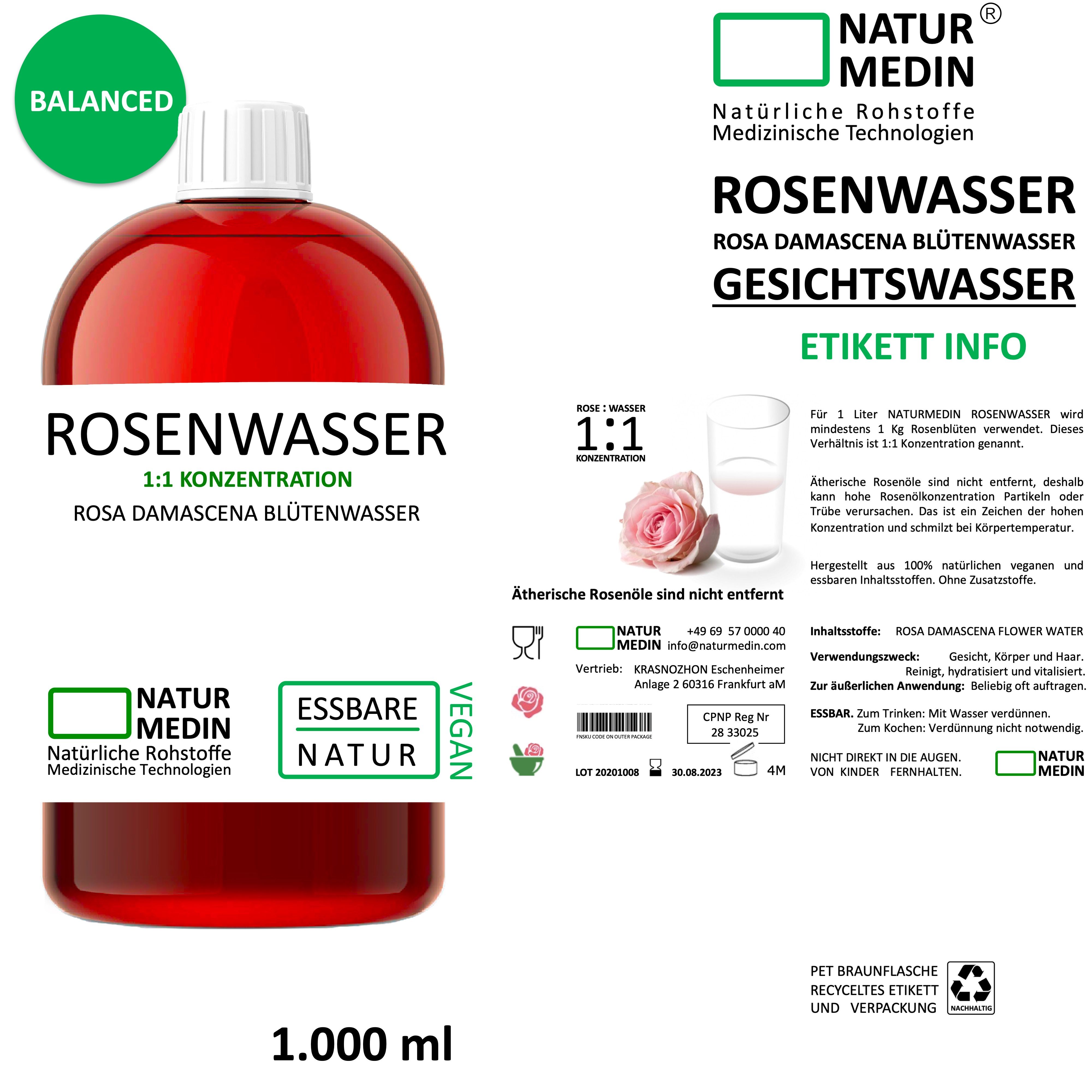 NATURMEDIN Rosenwasser Balanced