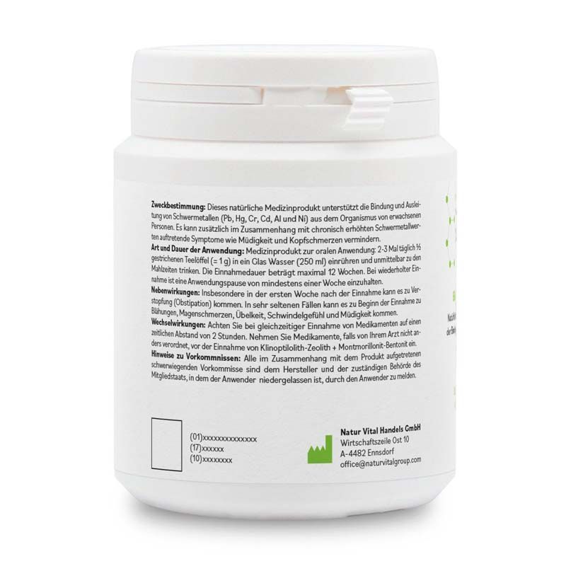 ZeoBent MED Detox-Pulver ultrafein 60 g Pulver zur Herstellung einer Susp. zum Einnehmen